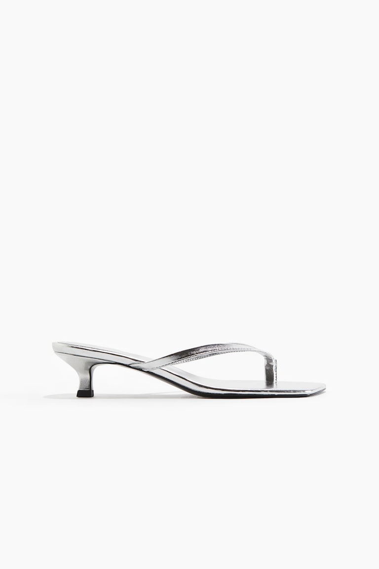 Kitten-Heeled Sandals