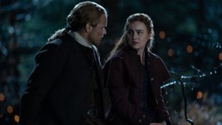 Jamie Fraser and Brianna Fraseer MacKenzie in Outlander Season 7 episode 2
