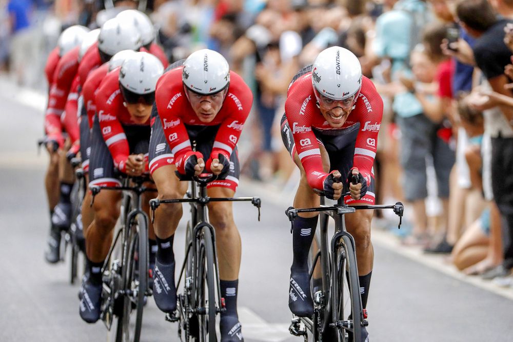 Alberto Contador leads the Trek-Segafredo squad