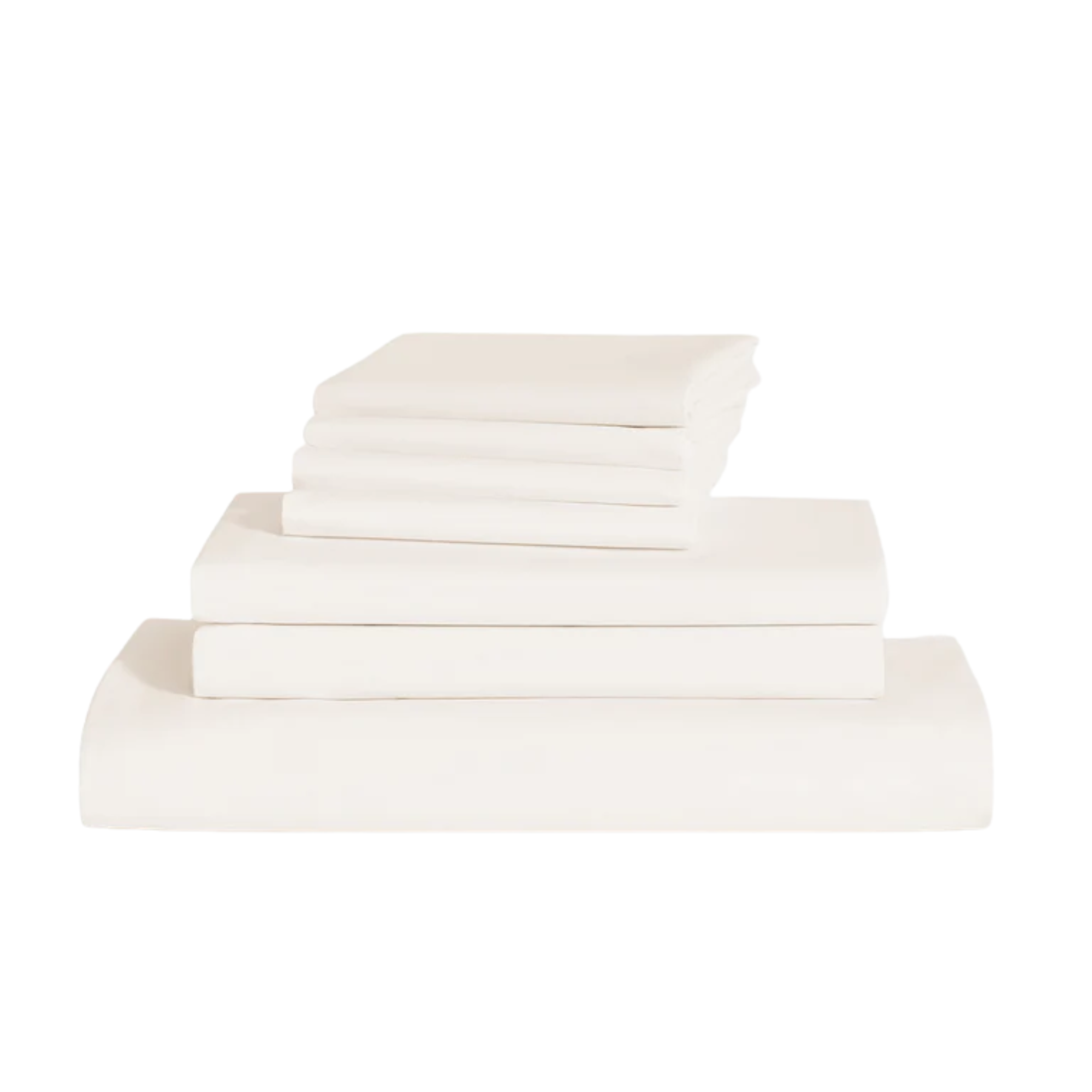 a set of sheets in white