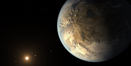 An illustration shows an Earth-like world in the habitable zone of its star, a prime target for NASA’s Habitable Worlds Telescope