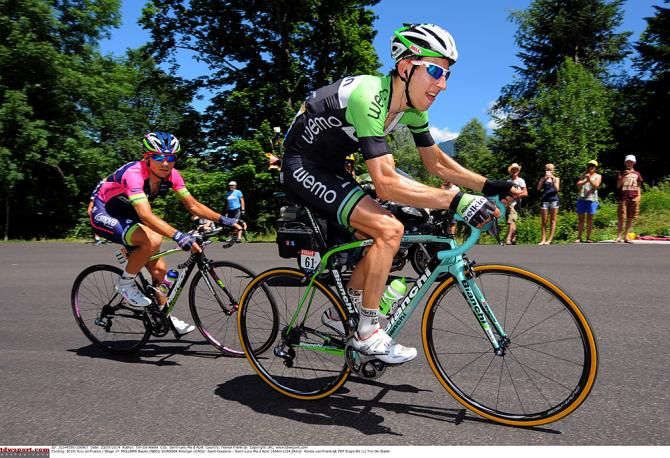 Bauke Mollema (Belkin) went in the breakaway on stage 17