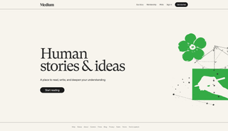 Medium homepage