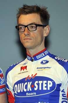 Dries Devenyns sporting a new look at the Quick Step presentation.