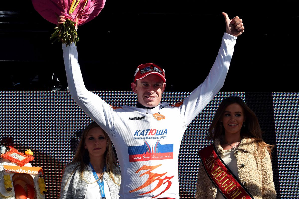 Alexander Kristoff (Katusha) on the podium
