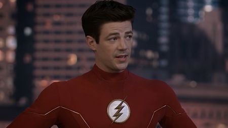 Barry Allen in Flash costume in The Flash Season 9