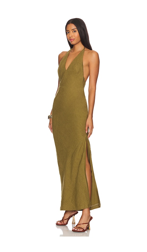 Linen Bias Halter Dress
