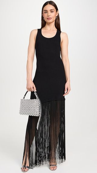 Le Superbe Fringe Hem Tank Dress