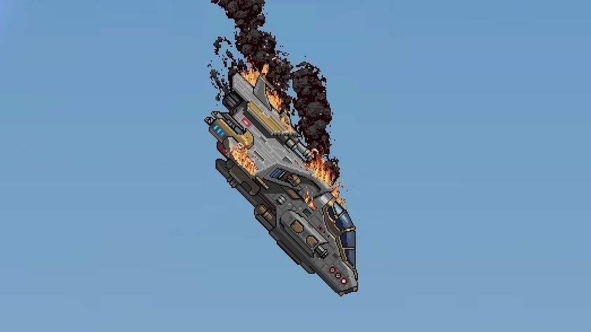 Planet Centauri smoking crashing space ship