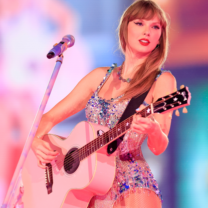 Taylor Swift performs onstage during "Taylor Swift | The Eras Tour" at Allianz Parque on November 24, 2023 in Sao Paulo, Brazil