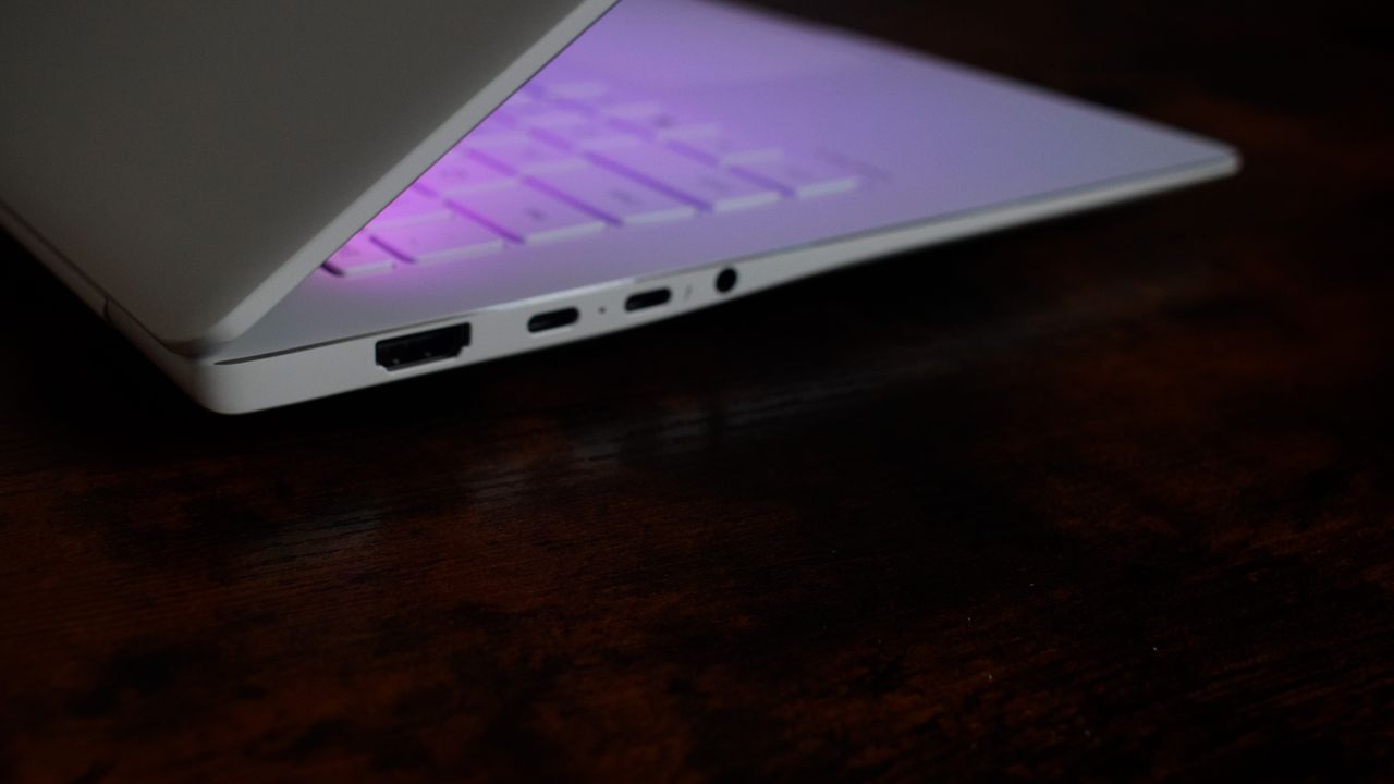 The Honor MagicBook 14 Pro on a desk