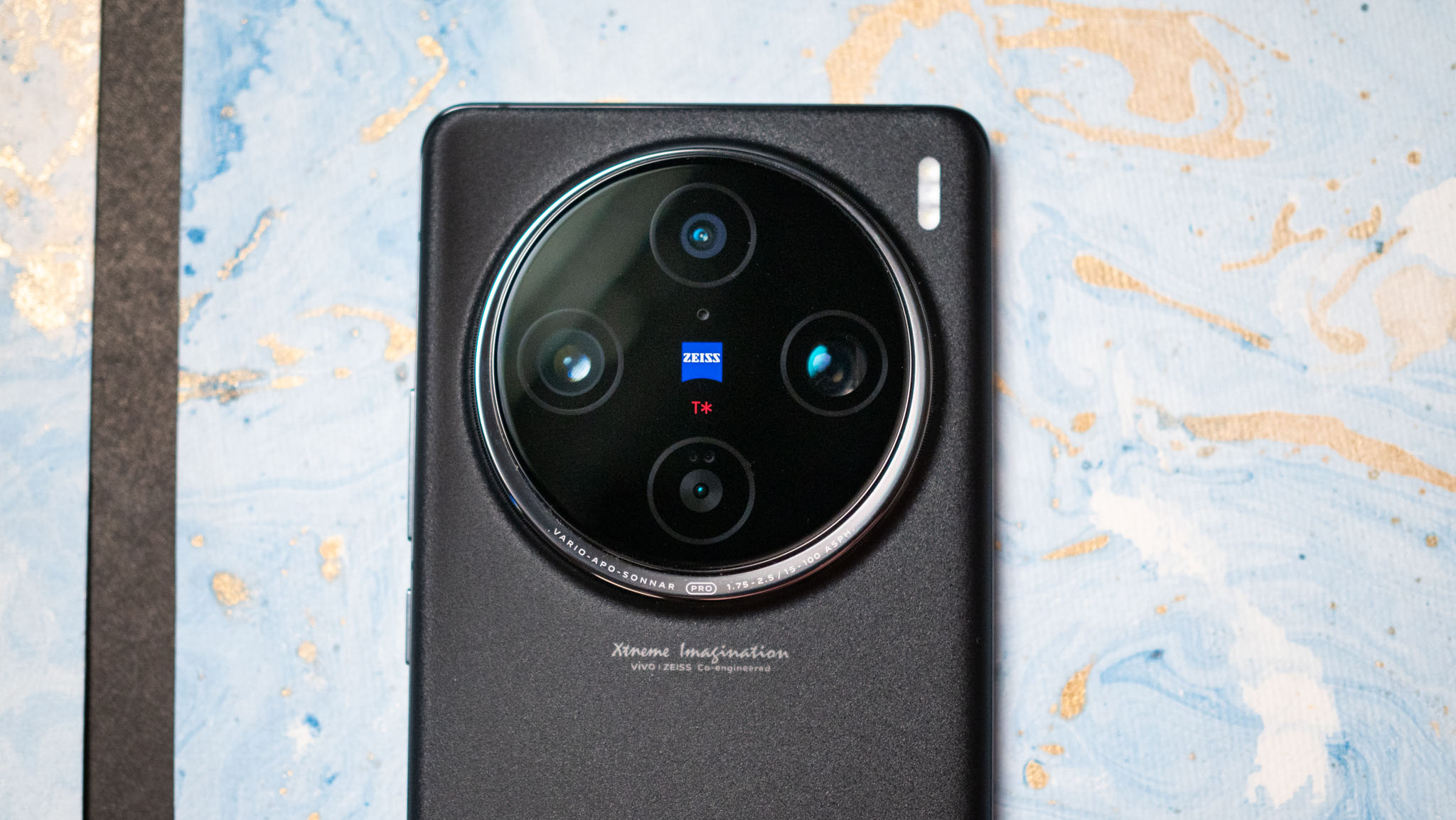 Camera island on the back of the Vivo X100 Pro with Zeiss branding