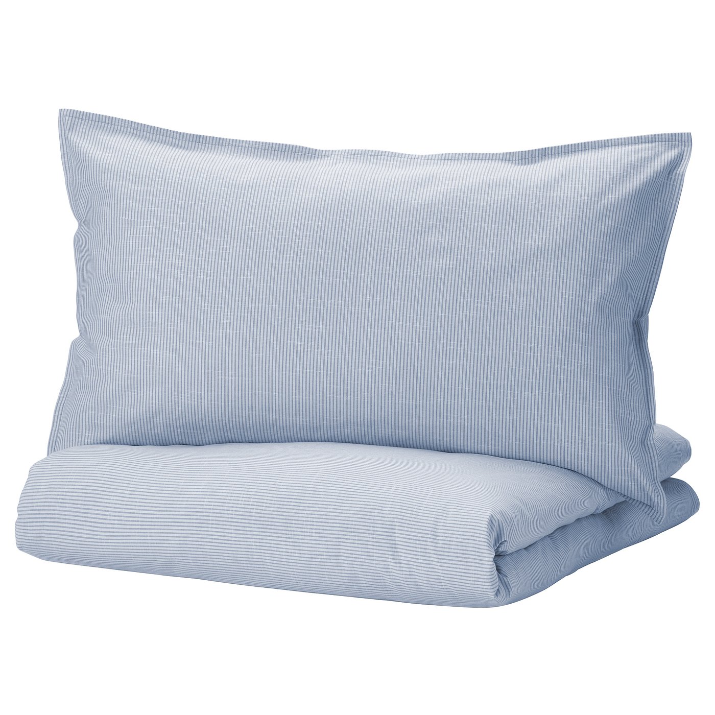 Bergpalm Duvet Cover and 2 Pillowcases - Blue/striped 240x220/50x80 Cm