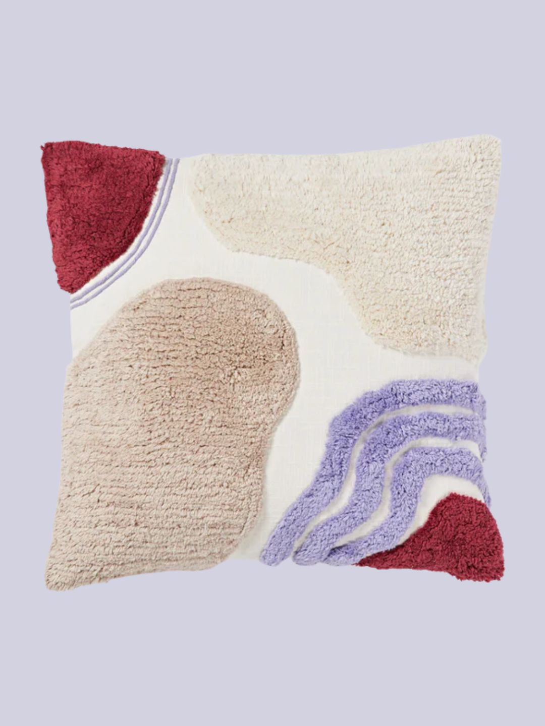 A hand-tufted cushion cover