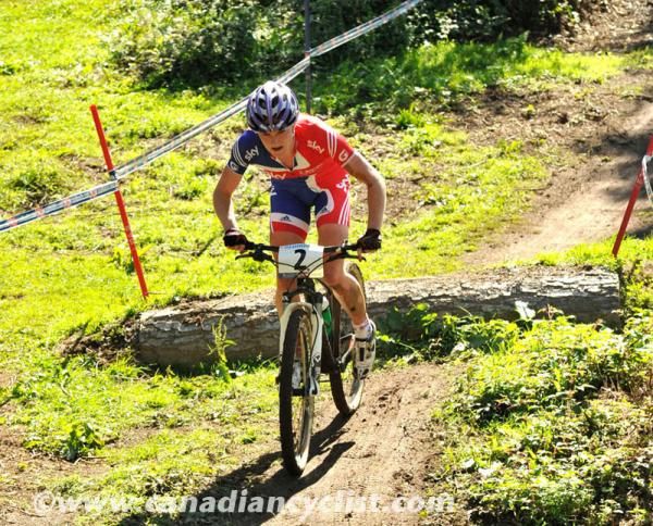 Annie Last (Great Britain) on her way to a silver medal.