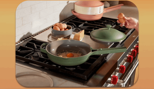 A GIF of the Our Place Always Pan 2.0 in action