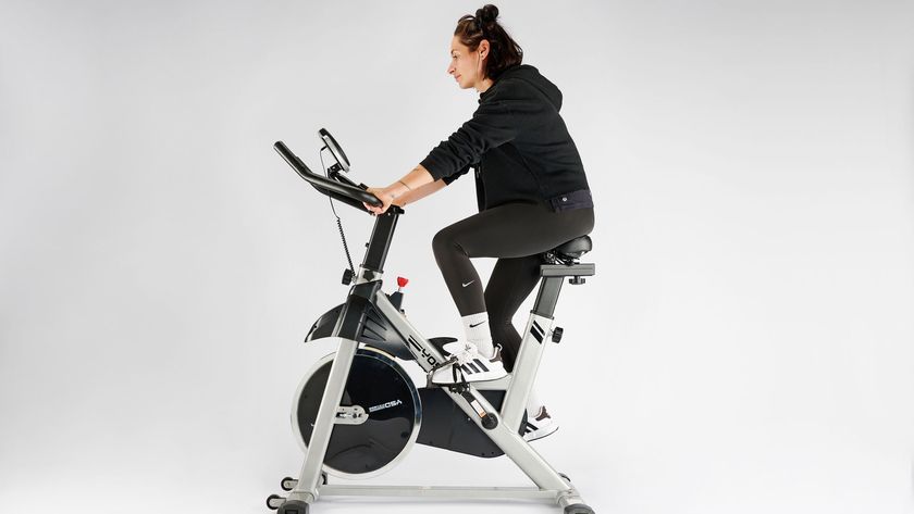 Our expert fitness reviewer testing the YOSUDA bike
