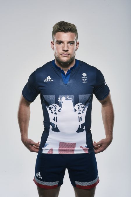 Tom Mitchell wears Team GB Rio 2016 rugby 7s kit