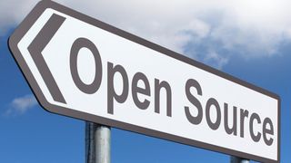 A road sign saying "Open Source".