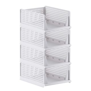 CTSNSLH 4 Pack Folding Closet Organizers Storage Boxes
