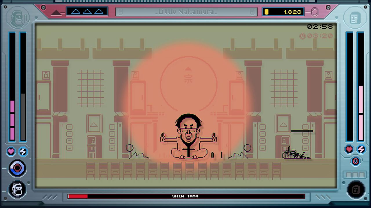 Future Knight retro indie game designed to look like the art style of Game &amp; Watch LCD handheld games