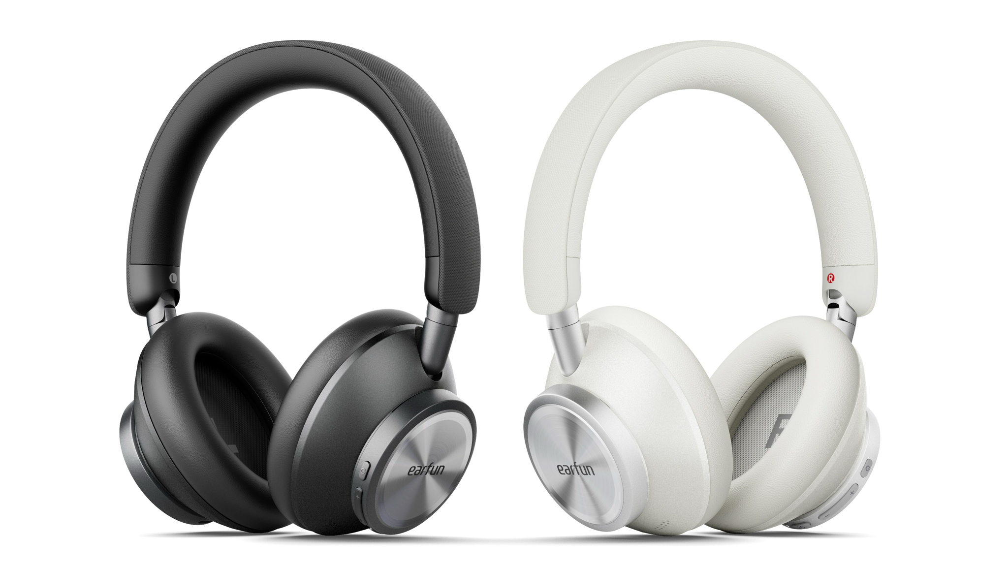 EarFun Wave Pro X in black and white on a white background
