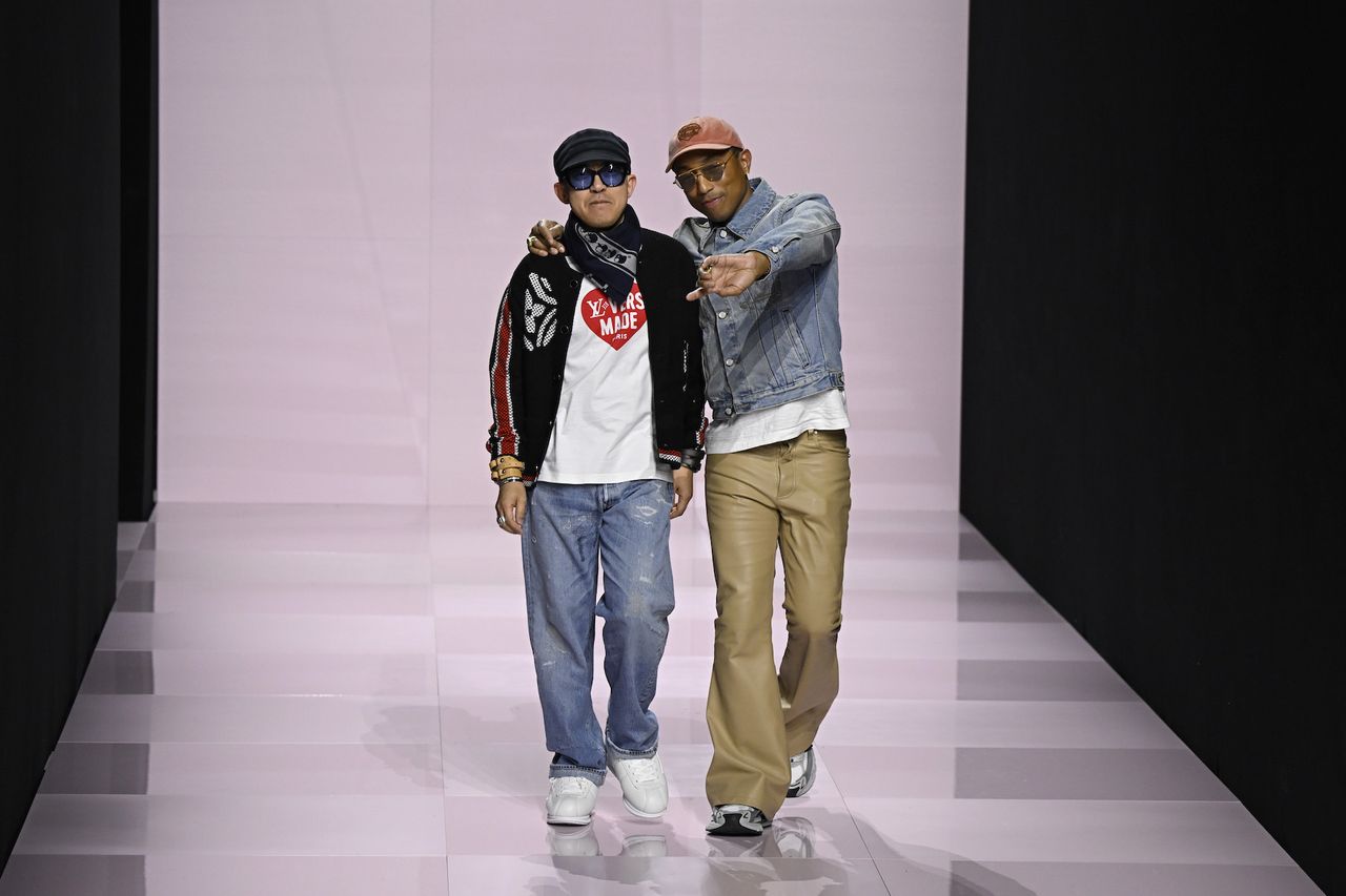 Pharrell collaborates with Nigo on Louis Vuitton A/W 2025 menswear ...