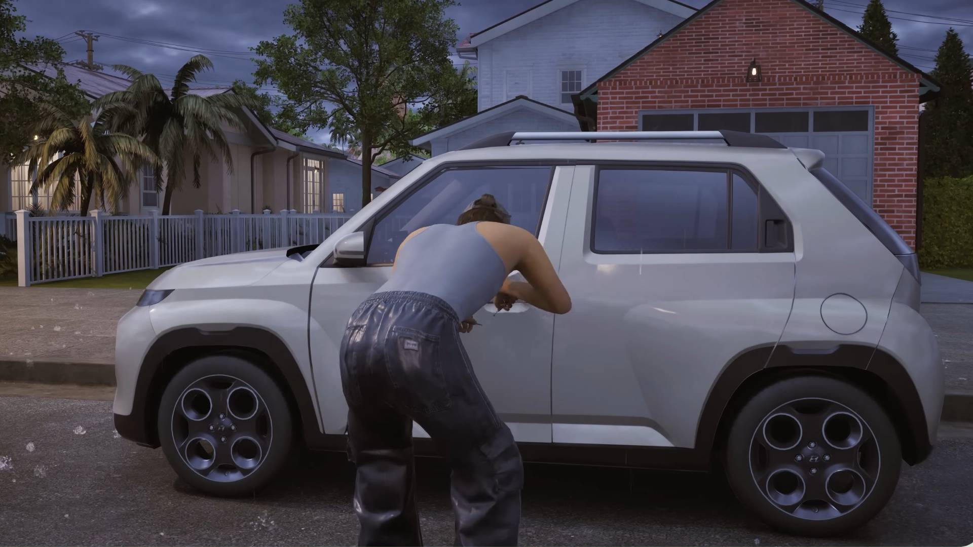 InZoi zoi breaking into a car