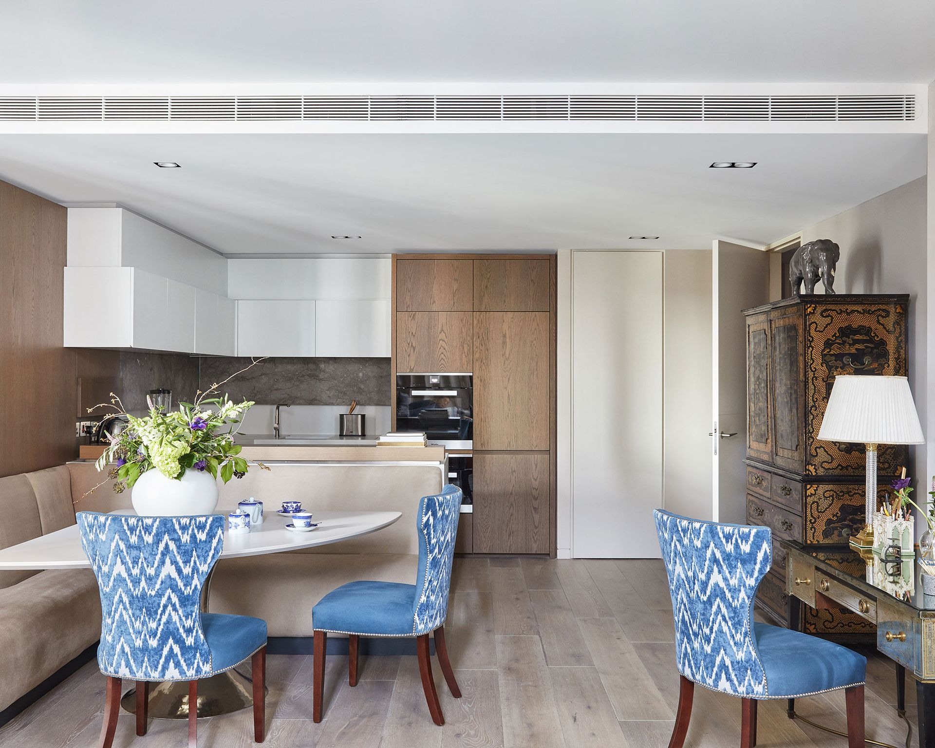 Small dining room ideas in an open plan space