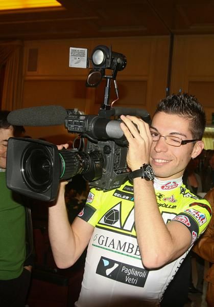 Giovanni Visconti tries his hand at video recording.