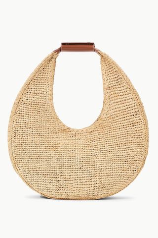 Large Raffia Moon Bag Natural Raffia