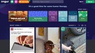 Website screenshot of Imgur (August, 2025)