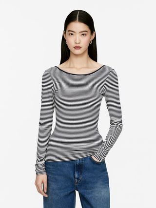 Scoop-Neck Jersey Top