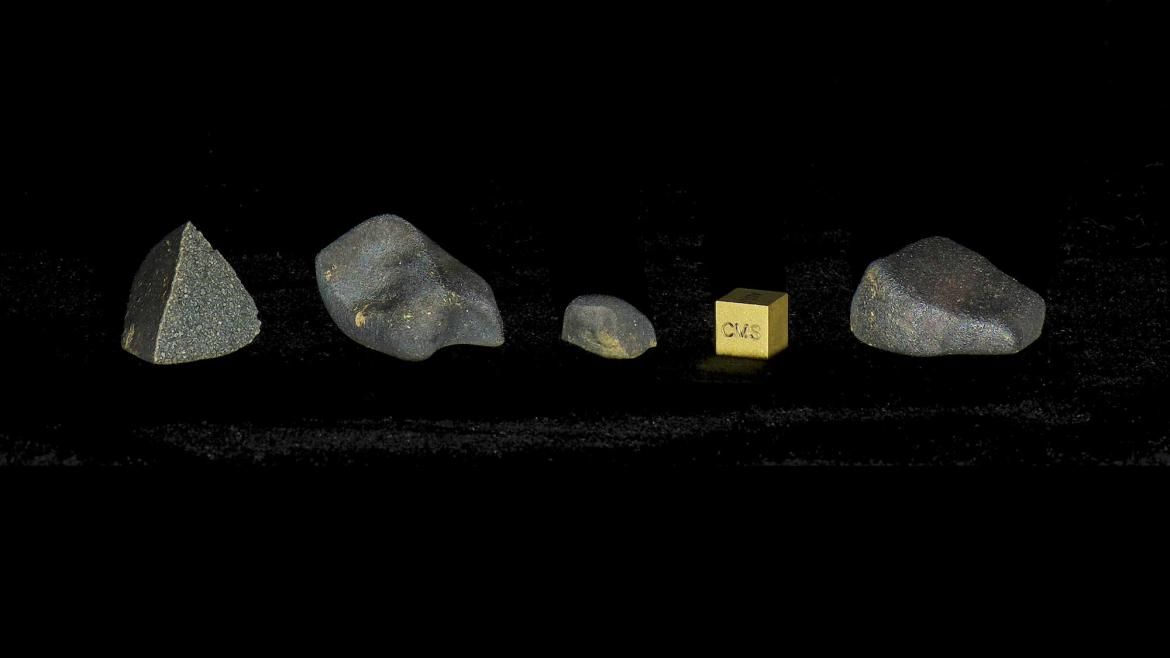 Samples from the clay-rich Aguas Zarcas meteorite that fell over Costa Rica last month.