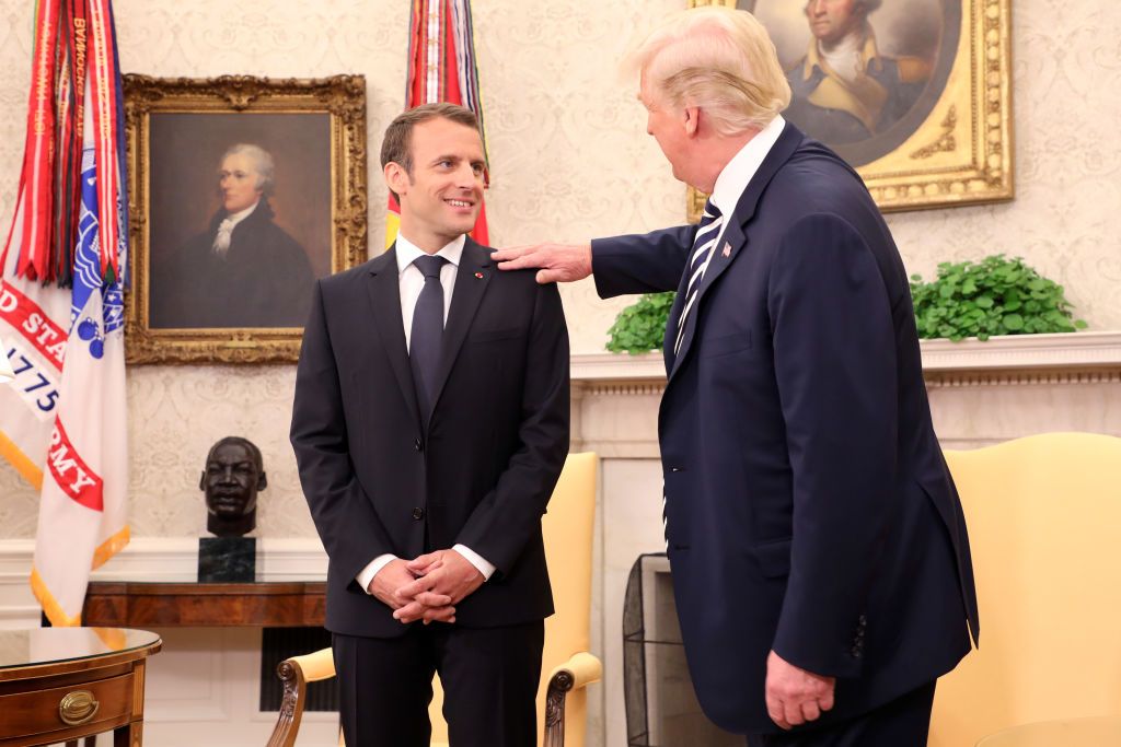 Donald Trump and Emmanuel Macron.