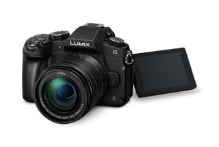 Product shot of a Panasonic Lumix G80, one of the best cheap cameras