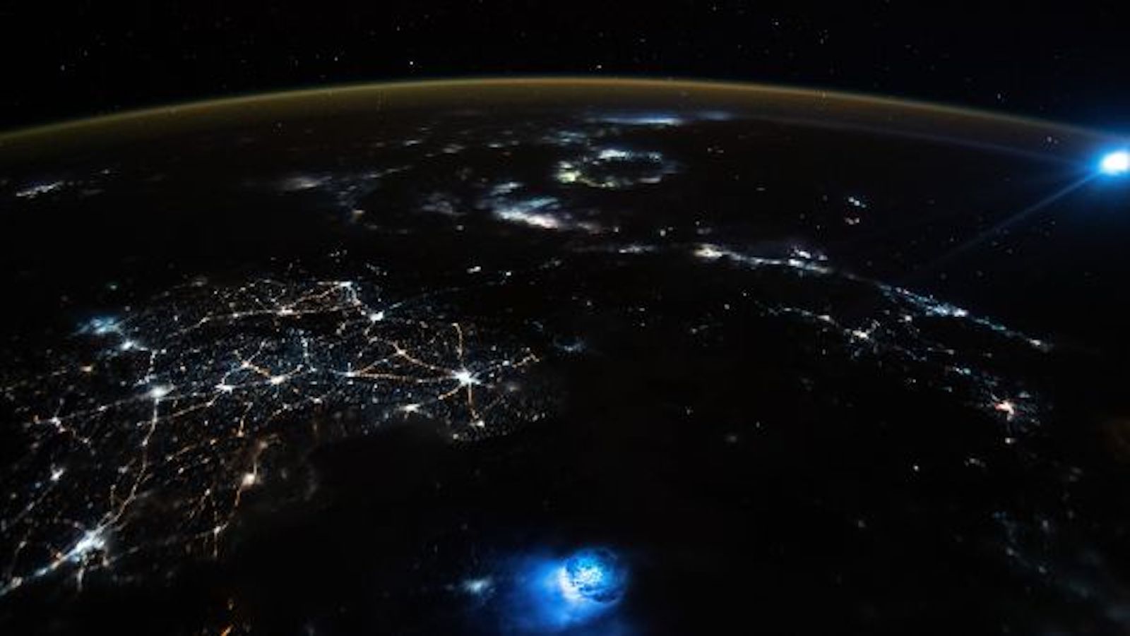 Bizarre blue blobs hover in Earth's atmosphere in stunning astronaut ...
