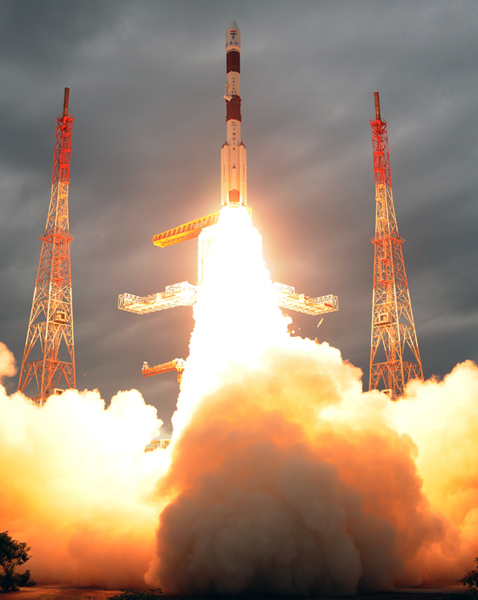 Indian rocket launches new communications satellite