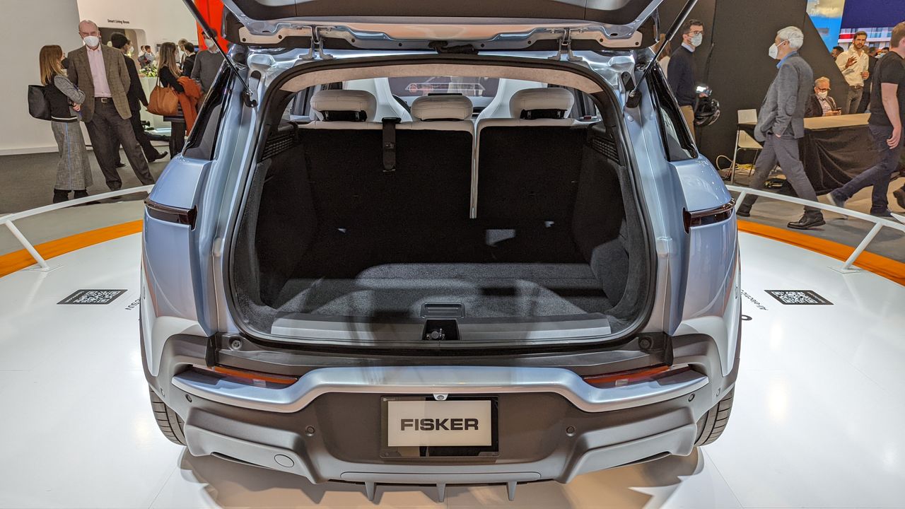 Boot space in the Fisker Ocean