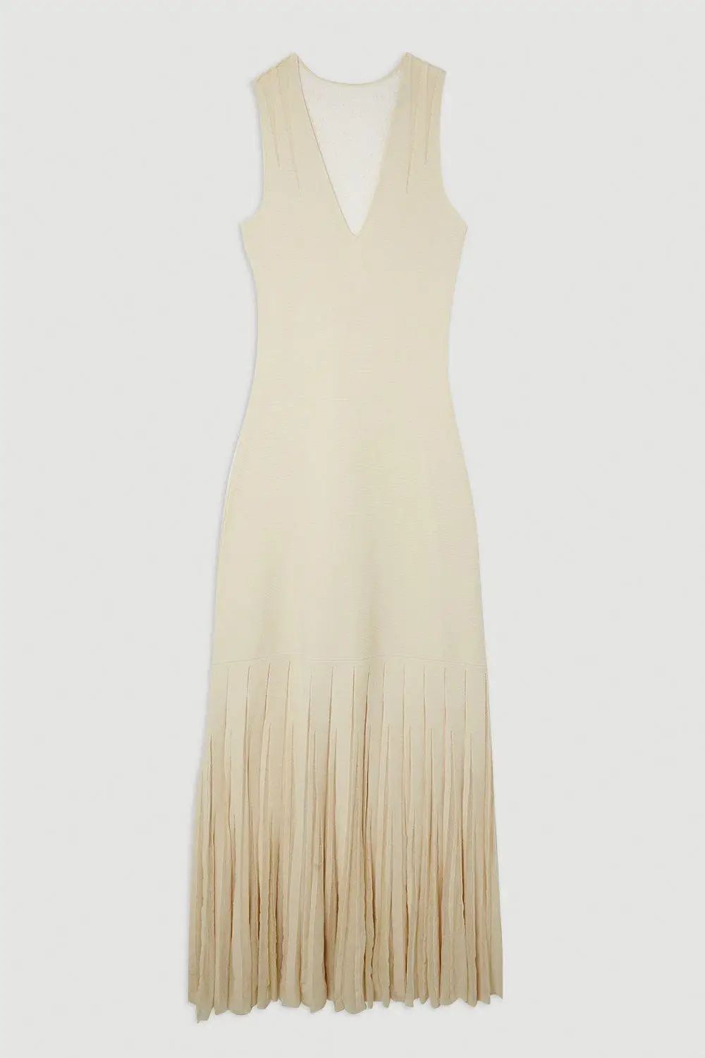 Karen Millen, Sheer Skirt Maxi Knit Dress