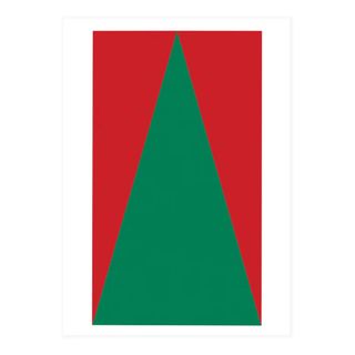 Red and green graphic christmas card