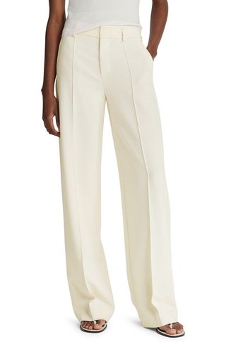 Pintuck Wide Leg Pants