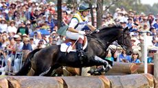 21 Sep 2000: Andrew Hoy from Australia on Swizzle In jumps towards a water jump in the Individual three day equestrian event during the Sydney 2000 Olympics in Sydney, Australia. DIGITAL IMAGES Mandatory Credit: Darren McNamara/ALLSPORT