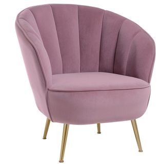 pink chair with white background