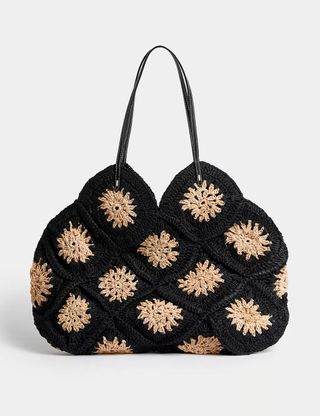 Crochet Straw Shoulder Bag