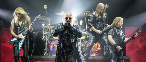 Judas Priest onstage in Glasgow