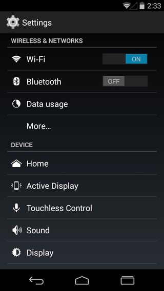 Android 4.4 Settings
