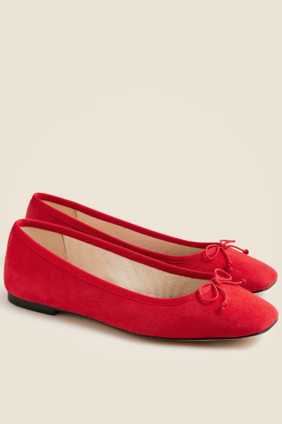J.Crew, Quinn Ballet Flats in Suede