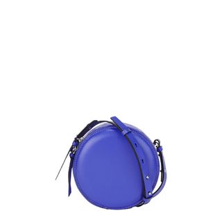 Blue round crossbody bag