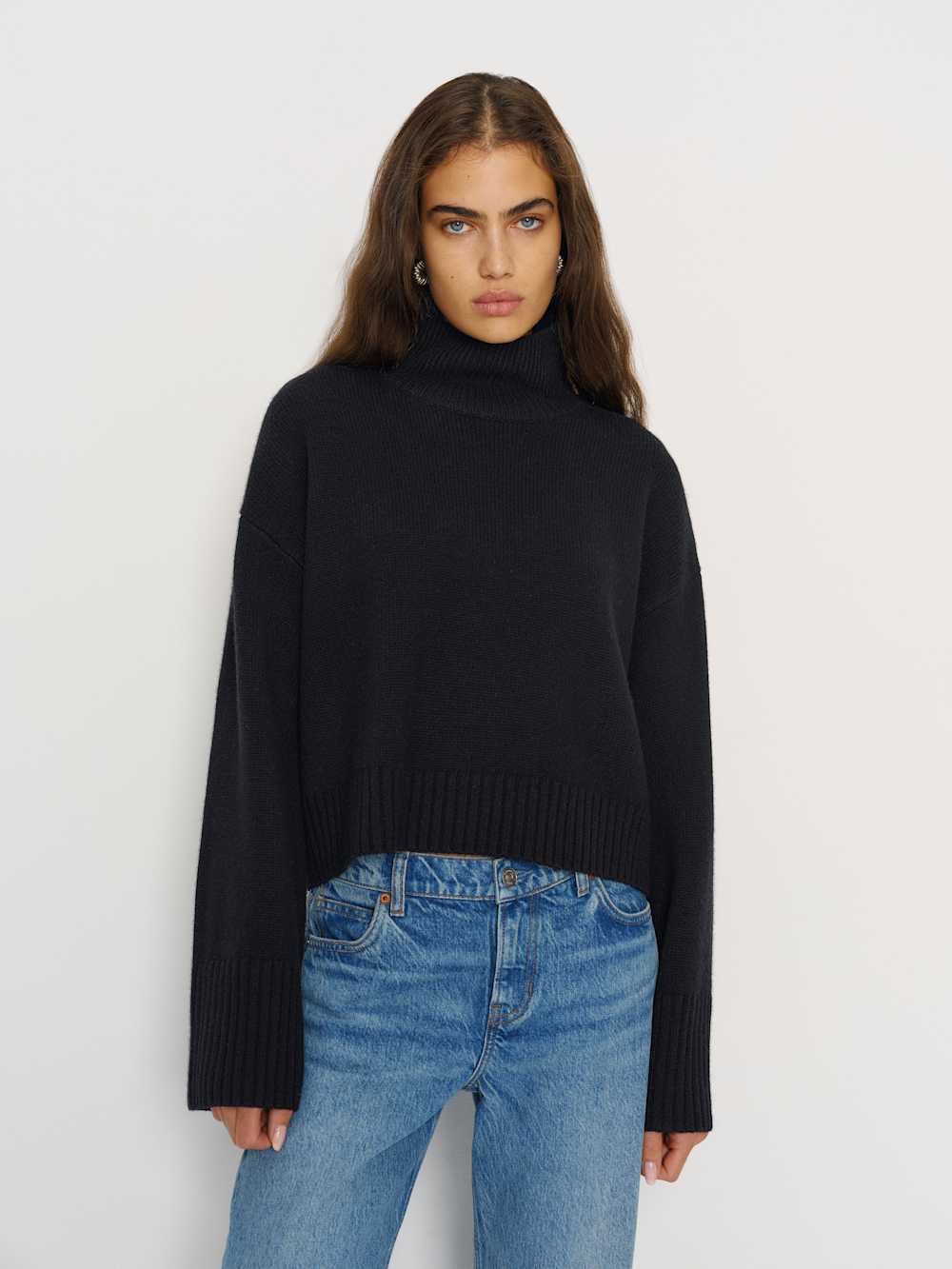 March Regenerative Wool Cropped Turtleneck